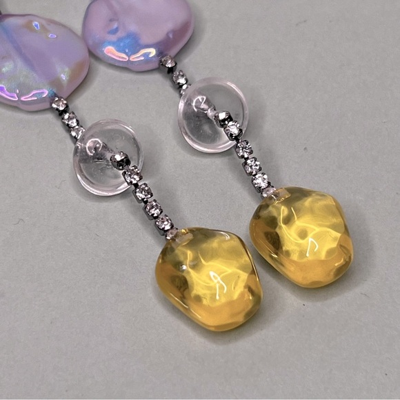 Anthropologie Mystic Drop Earrings, Lavender NWT - Picture 5 of 5